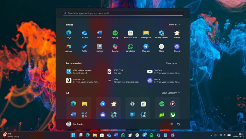 Win11 Start Menu Featured