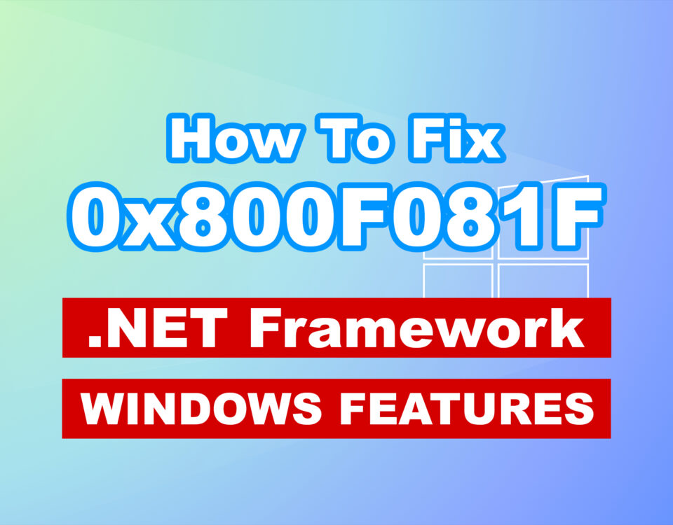 Fix Windows error 0x800F081F