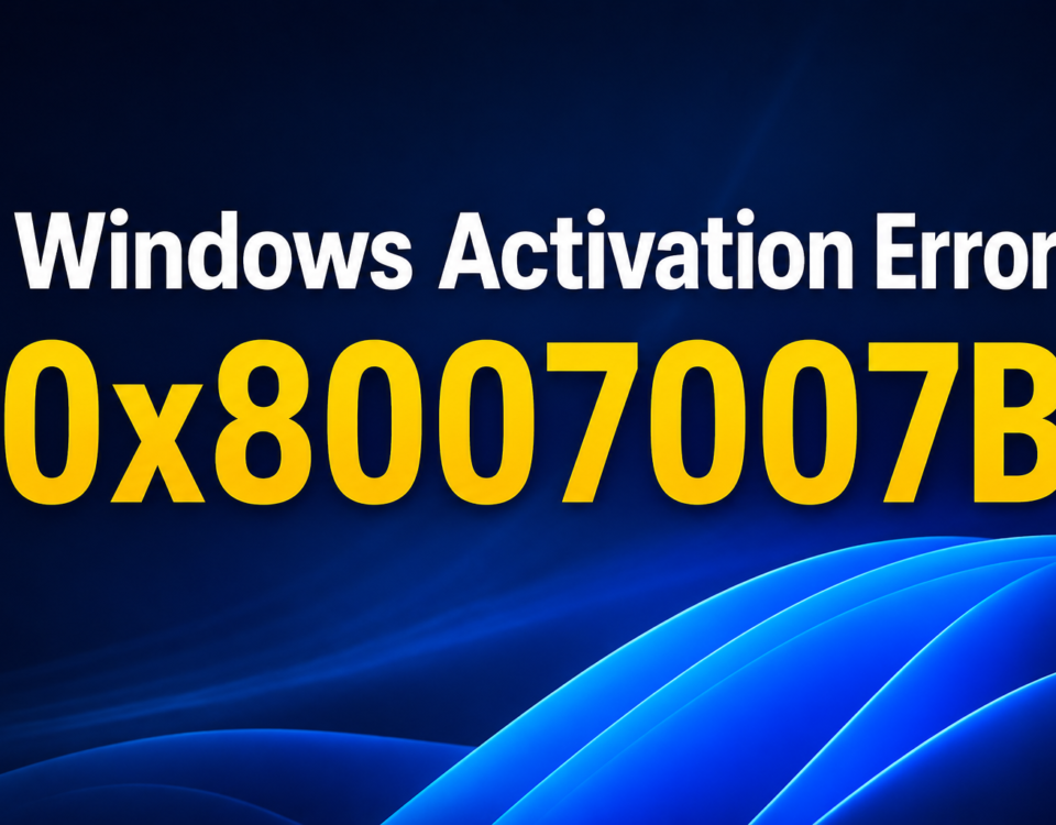 Windows activation error 0x8007007B