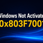 Windows activation error 0x803F7001