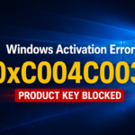 Windows activation error 0xC004C003
