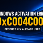 Windows activation error 0xC004C008