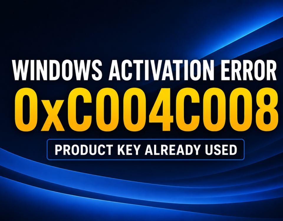 Windows activation error 0xC004C008