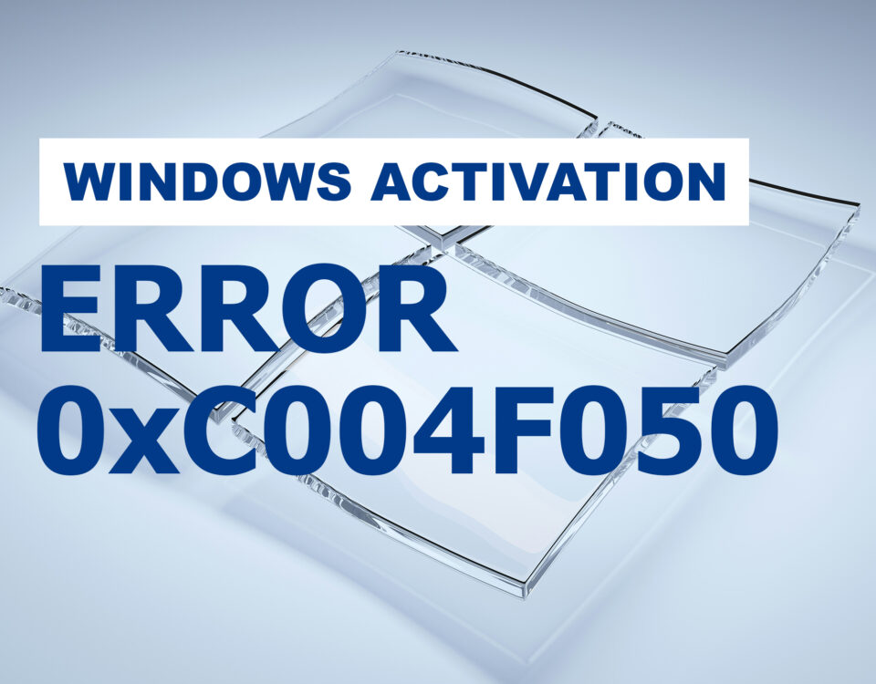 Windows activation error 0xc004f050