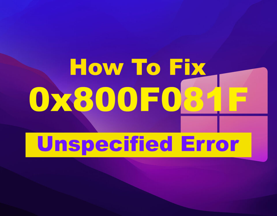 Windows error 0x80004005