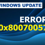 Windows update error 0x80070057
