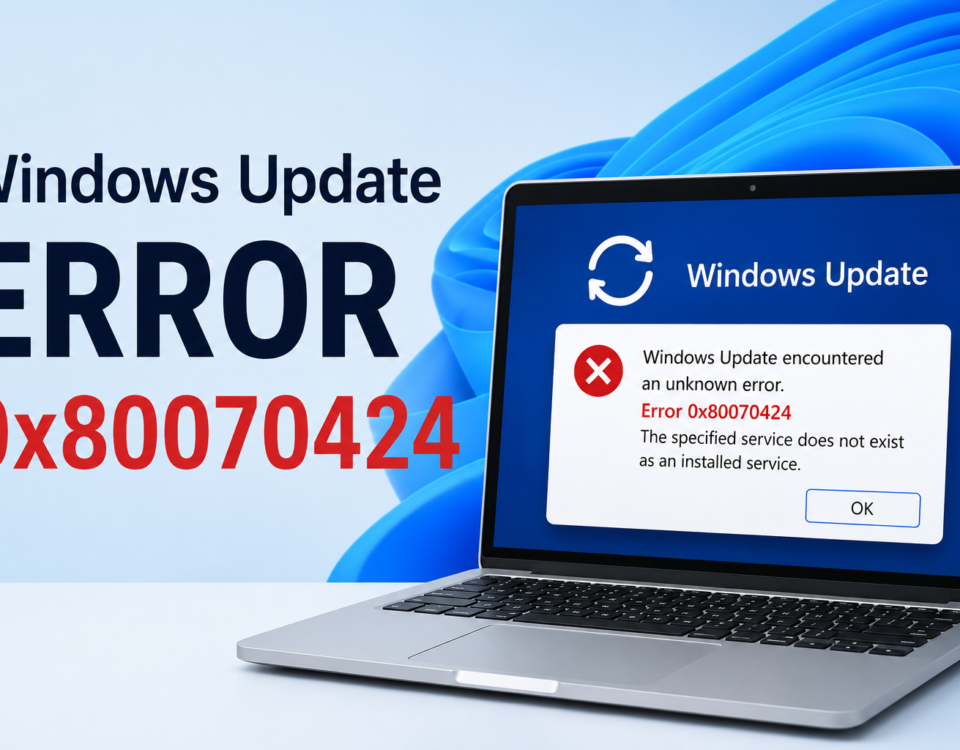 Windows update error 0x80070424