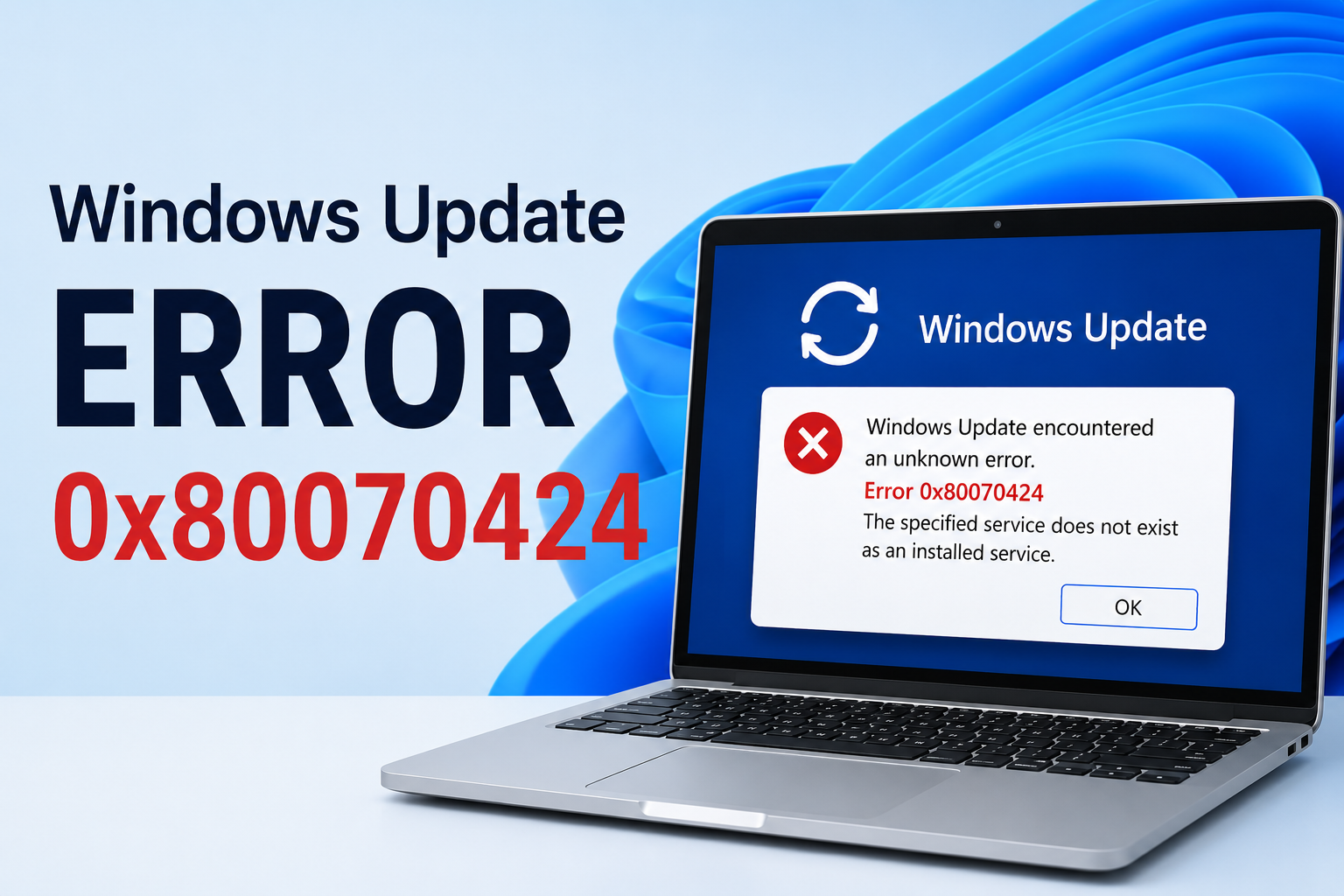 Windows update error 0x80070424
