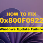 Windows update error 0x800F0922